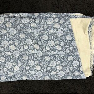 Magaschoni home Blue and white fleece blanket/throw